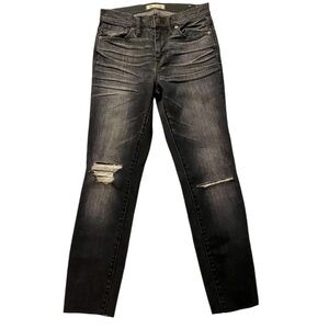 Madewell high riser skinny jeans distressed 26
